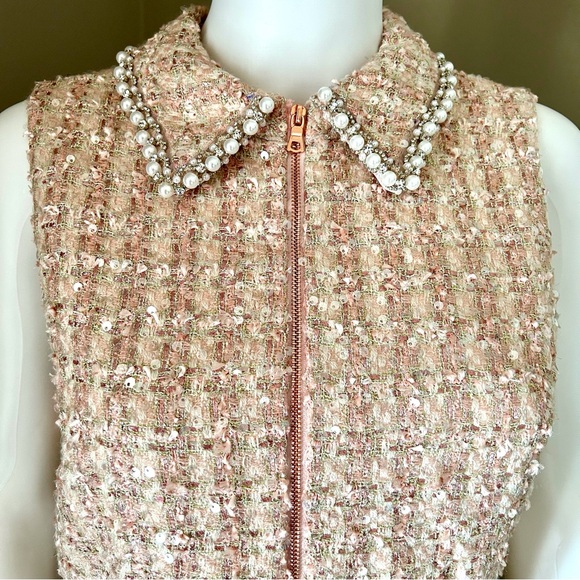 Alice & Olivia Ellis Pink Embellished Mini Dress NWT - Picture 7 of 16